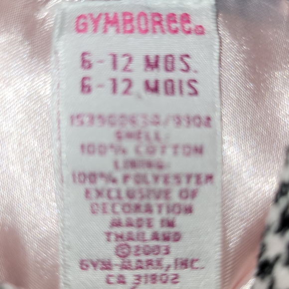 🎀 Vintage Gymboree City Sidewalk Pink Black Houndstooth Jumper Pinafore Dress - Picture 5 of 5